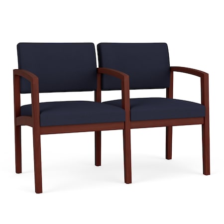 Lesro Lenox 2 Seat Tandem Seating W/ Arm, 44 in W 26 in L 31.5 in H LW2103